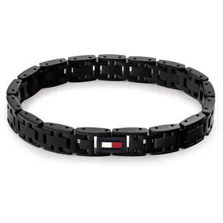 Tommy Hilfiger Herren-Armband, H-Glieder, Edelstahl, Schwarz | H-Link-Kollektion, SKU: 2790717