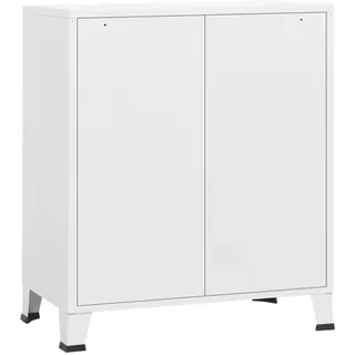 vidaXL Industrial Kommode mit Schubladen Weiß 78x40x93 cm Metall