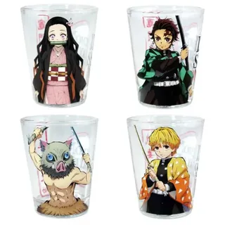 Just Funky Demon Slayer: Kimetsu No Yaiba-glas 57ml 4 Einheiten - transparent