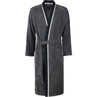 CAWÖ Cawö Bademäntel Herren Kimono 4839 silber-schwarz - 79 Weiss