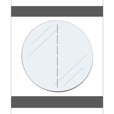 Verschlussetiketten transparent mit Blackmark | Durchmesser, Perforation und Menge wählbar/Ø 25 mm, längs perforiert, 500 Stück