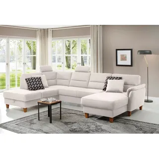 Home Affaire Wohnlandschaft Mikrofaser U-Form 3-Sitzer Beige