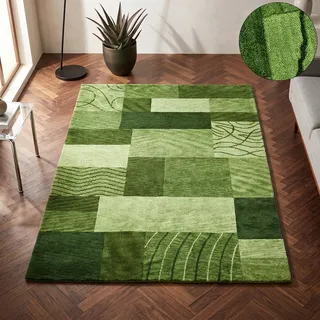 THEKO Royal Domas 4028 Wollteppich 120 x 180 cm Grün