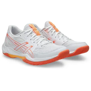 Asics Gel-rocket 12 (multifunktional/Stabiltät) weiss/korallrot Damen,