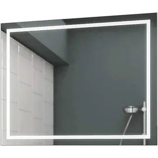 Badspiegel Badezimmerspiegel Wandspiegel Bad Spiegel - 4000K neutralweiß 120 cm Breit x 80 cm Hoch Allegro Licht umlaufend