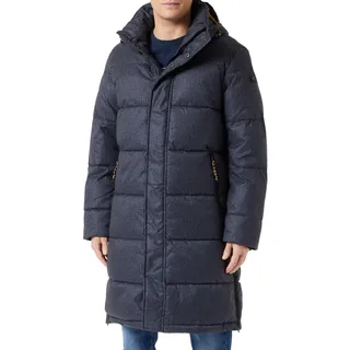 camel active Herren Warmer Steppmantel mit abnehmbarer Kapuze Dunkelgrau, menswear-68