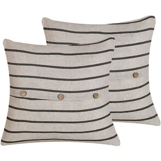 Beliani Dekokissen Cynara 45 x 45 cm Beige