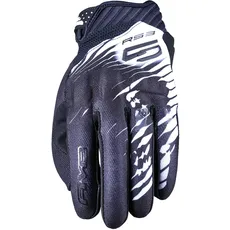 Five 830310 Motorradhandschuhe, funktional, RS3 Evo Graphics, 1KP, Totenkopf, S