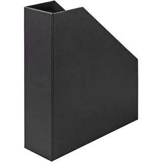 Rössler SOHO Stehsammler A4 mit Griff | Stehsammler Pappe aus stabilem Karton | Büro Organizer | Schreibtisch Organizer | Zeitschriftenhalter | 315 x 260 x 80 mm | 1 Stück | Farbe: Schwarz