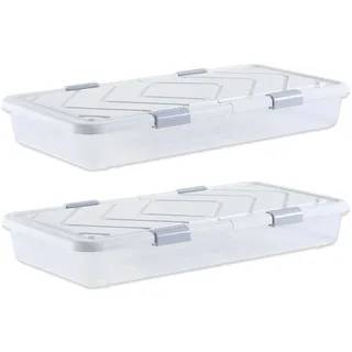Vevor Unterbettaufbewahrungsbox 101 x 51 x 15 cm 2-tlg. Grau