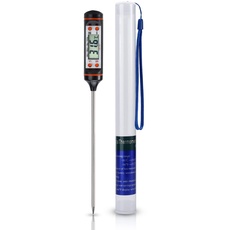 Intirilife Thermometer in SCHWARZ - Elektronisches Thermometer zum Messen von Temperaturen - Digitales Temperaturmessgerät