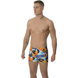 Manta Swim Herren Badehose Cartoon, 26 cm XXL orange-Blue-Red