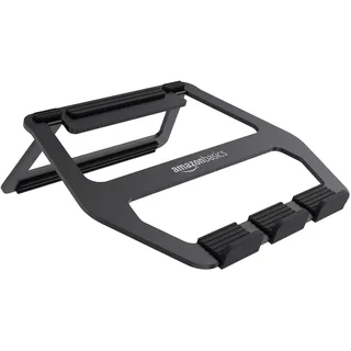 Amazon Basics Faltbarer Laptop-Ständer aus Aluminium für Laptops bis zu 38 cm (15 zoll), Schwarz