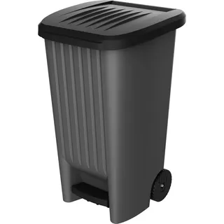 Eda Mülleimer outdoor 90 l Anthrazit/Schwarz