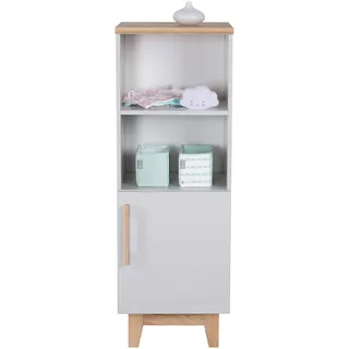 roba Standregal 'Caro', lichtgrau, aus Holz für Babyzimmer und Kinderzimmer mit Soft Close-Technik