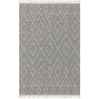 benuta Pure Baumwollteppich Sydney Hellgrau 80x150 cm , Textil , Abstrakt , Rechteckig , 80x150 cm , Gots , für Fußbodenheizung geeignet , Teppiche und Böden, Teppiche