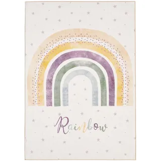 Ben'n'jen Kinderteppich , Creme , Textil , Regenbogen , rechteckig , 80x120 cm , Oeko-Tex® Standard 100 , pflegeleicht , Teppiche und Böden, Teppiche, Kinderteppiche