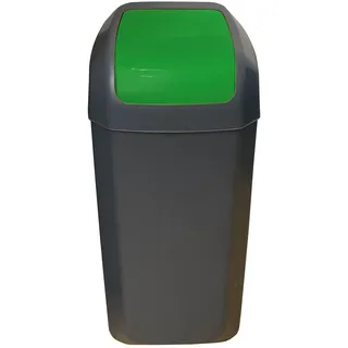 WELL HOME MOBILIARIO & DECORACIÓN Cubo - Mülleimer mit Schwingdeckel, 15 l, Grün