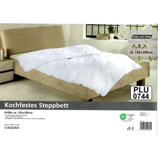 Kochfestes Steppbett 135 cm x 200 cm Mikrofaser Allergiker geeignet