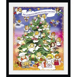Queence Christmas Tree Engel 30 x 40 cm bunt