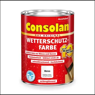 Consolan Wetterschutzfarbe Weiß 5 l