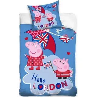 Peppa Pig Londen Bettbezug 140 x 200 cm Baumwolle