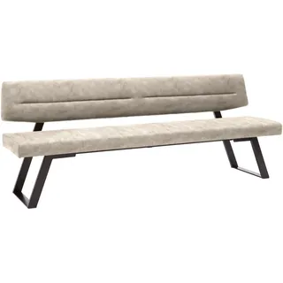 Dieter Knoll Sitzbank , Naturfarben , Metall, Textil , Uni , 130x85x58 cm , Lederauswahl, Stoffauswahl, Typenauswahl, mit Rückenlehne , Esszimmer, Bänke, Sitzbänke, Polsterbänke