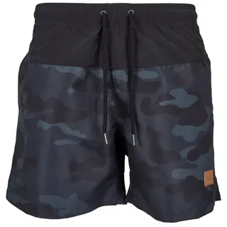 URBAN CLASSICS Block Swim Shorts (TB1026-00865-0037) black/dark camouflage