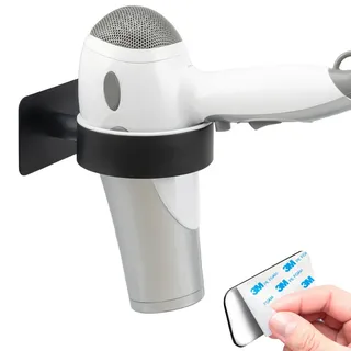 bremermann Haartrocknerhalter Piazza mit Kleber , Metall , 10.5x6x14 cm , Badaccessoires, Sonstige Badaccessoires