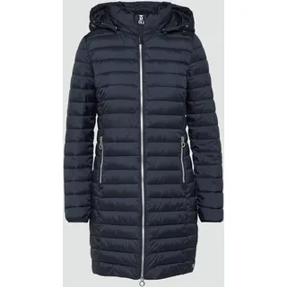 S.Oliver Lange Steppjacke mit Abnehmbarer Kapuze Navy 44