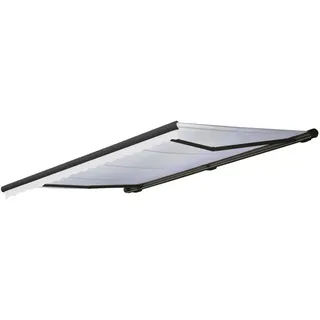 MCW Kassetten-Markise H123 mit Volant 4,5x3m Acryl Creme Anthrazit