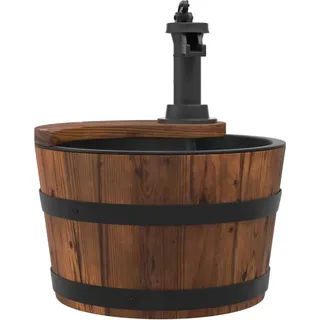 vidaXL Gartenbrunnen mit Pumpe 28x28x34,5 cm Massivholz Tanne - Braun