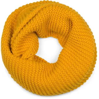 styleBREAKER Strickschal "Strick Loop Linksstrick" 1 Stk., curry