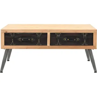 vidaXL Couchtisch Tannenholz Massiv 115 × 55 × 50 cm - Braun