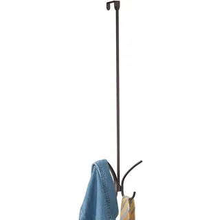 iDesign 31372EU Axis Haken zum Hängen über die Tür für Mäntel, Hüte, Bademäntel, Handtücher - Vierfachhaken, 60,96 cm, Edelstahl, bronze, 6.25 x 13.8 x 60.8 cm
