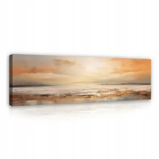 Wallarena Bilder Abstrakt Meer Loft Modern Wohnzimmer 145x45 , Multicolor , Holzwerkstoff , Recyclingholz , Rechteckig , 145x45 cm , FSC 100% , 3D-Effekt , Bilder & Rahmen, Bilder, Leinwandbilder