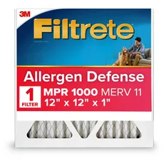 Filtrete 12x12x1 Luftfilter, MPR 1000, MERV 11, Micro Allergen Defense 3 Monate Plissee 1 Zoll Luftfilter, 4 Filter