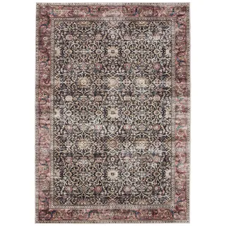 benuta Vintage-Teppich George waschbar 200x300 cm , Multicolor, Rot , Kunststoff , Vintage , Rechteckig , 200x300 cm , Oeko-Tex® Standard 100 , in verschiedenen Größen erhältlich, rutschfeste Unterfläche, waschbar , Teppiche und Böden, Teppiche, Vintageteppiche