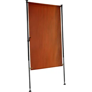 Angerer Seitenmarkise 120 x 270 cm braun Polyacryl