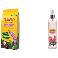 Seramis Spezial-Substrat für Orchideen, 7 l – Orchideensubstrat mit Tongranulat und Pinienrinde & Vitalspray für Orchideen, 250 ml – Pflanzenpflege für Orchideen, vitalisierendes Orchideen Spray