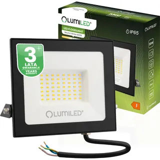 LUMILED LED Strahler 50W Superhell Außenstrahler 4500Lm LED Fluter Strahler für Außen IP65 Wasserdicht 4000K Neutralweiß Scheinwerfer Flutlichter schwarz Flutlichtstrahler - Schwarz