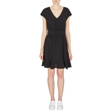 Armani Exchange Damen Nachhaltig, V-Ausschnitt. Dress, Black, 10