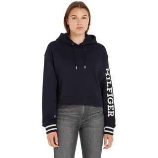 Tommy Hilfiger Damen Hoodie mit Kapuze, Blau (Desert Sky), S