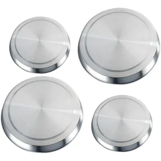 Wenko Herd-Abdeckplatten 4er Set Edelstahl silber