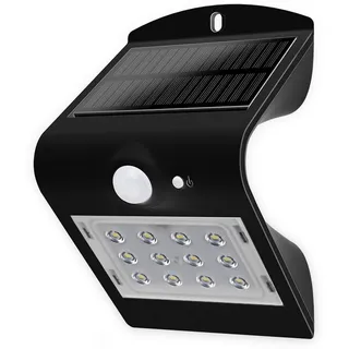 Blulaxa Solarleuchte Kunststoff 14,5 cm mit Sensor schwarz