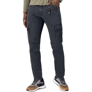 Timezone Herren Cargo Hose Regular BENTZ - Regular Fit - Grau Blau Stretch, Größe:32W / 34L, Farbe:T2 60011.4024-25-6458 Dark Ink Blue wash
