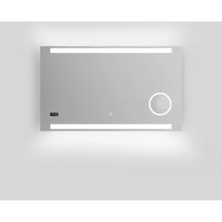 DSK Design LED-Lichtspiegel Silver Conde 100 cm x 60 cm