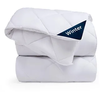 Blumtal Winterdecke 200/200 cm , Weiß , Textil , Füllung: Polyester , Rechteckig , 200x200 cm , Oeko-Tex® Standard 100 , Heimtextilien, Kopfpolster & Bettdecken, Bettdecken, Winterdecken