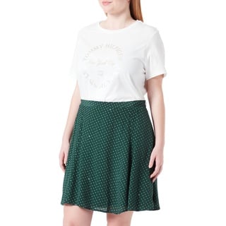 Tommy Hilfiger Damen Vis Crepe Paisley Mini Skirt WW0WW36655 Fit & Flare Röcke, Grün (Small Hunter), 42