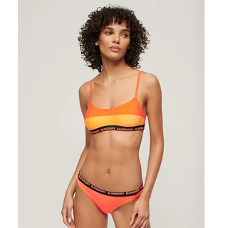 Superdry Elastic Cheeky Bikini-höschen - Neon Sun Orange - S